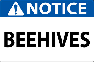 Notice Sign Beehives