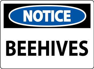 Notice Sign Beehives