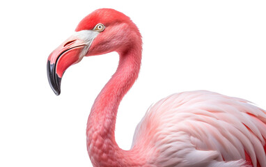 Captivating Flamingo in its Element Isolated on Transparent Background PNG.