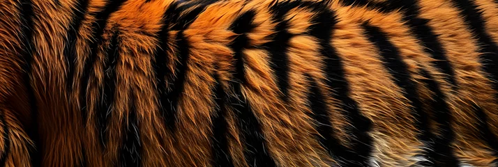 Fotobehang close up of tiger fur background © sam