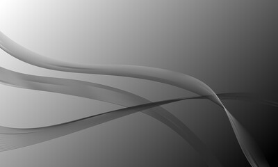 gray business lines wave curve with gradient abstract background