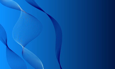 abstract blue smooth lines wave curve with soft gradient background