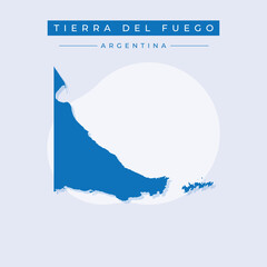 Vector illustration vector of Tierra del Fuego map Argentina