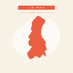 Vector illustration vector of La Paz map Bolivia