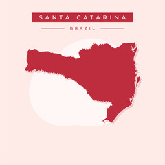Vector illustration vector of Santa Catarina map Brazil