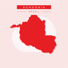 Vector illustration vector of Rondônia map Brazil
