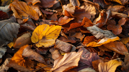 Obraz premium autumn leaves on the ground
