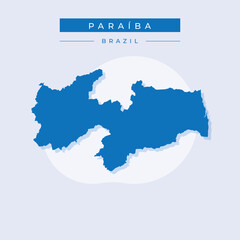 Vector illustration vector of Paraíba map Brazil
