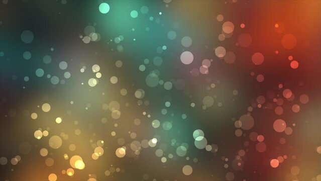 Colorful glitter bubbles particles moving upwards futuristic abstract background