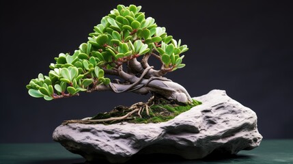 Bonsai-Style Plant. Generative AI