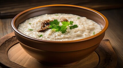 Dried Fish Porridge. Generative AI