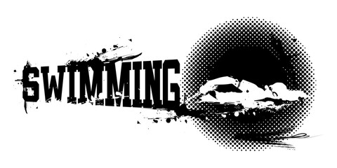 Swimming Meet Banner Vector Illustration