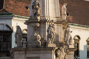 Statue next to Matthias Church in Budapest, Hungary