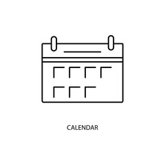 calendar concept line icon. Simple element illustration. calendar concept outline symbol design.