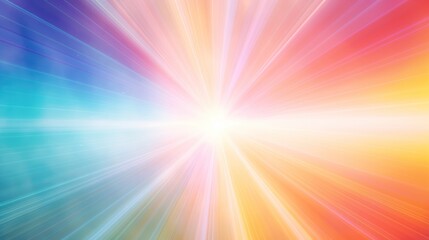 The sun shines brightly dynamic light rays Lens flare effect creates rainbow rings.