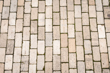 Brick tile pavement, floor background