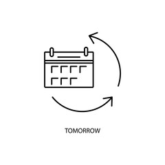 tomorrow concept line icon. Simple element illustration. tomorrow concept outline symbol design.