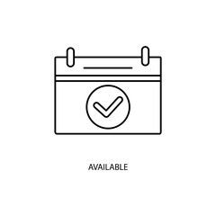 available concept line icon. Simple element illustration. available concept outline symbol design.