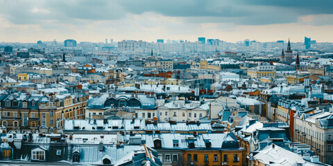 Top View Of Building Rooftops For Wallpaper Created Using Artificial Intelligence