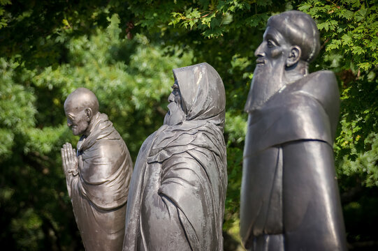 Statues in the Garden of Philosophers in Budapest, Hungary