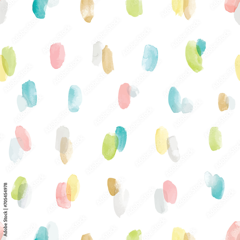 Poster seamless minimalistic pattern with watercolor brush strokes