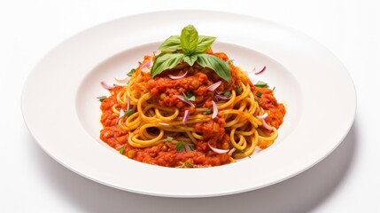 Red Lentil Spaghetti. Generative AI