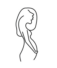 pregnant woman icon, vector best line icon.