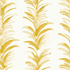 Seamless watercolor botanical pattern. Vector illustration