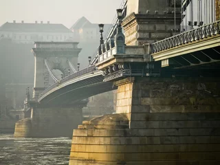 Fototapete Kettenbrücke Széchenyi Chain Bridge in Budapest, Hungary