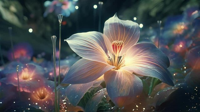 Step into a realm of ethereal beauty with this video, where delicate flowers bloom in a kaleidoscope of colors, evoking a sense of serenity and grace.