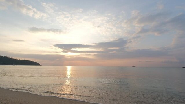 4k60p video ,sunset on the beach, koh Phangan,thailand