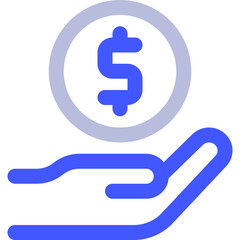 Hand Holding Money Icon