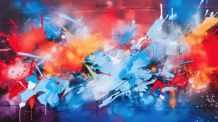 Wall graffiti art. Generative AI - obrazy, fototapety, plakaty