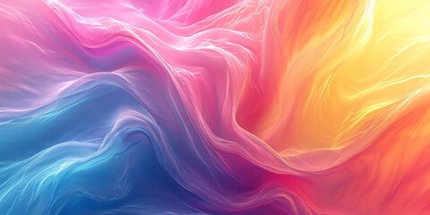 Obraz premium Abstract background with smooth lines in pink, orange and yellow colors