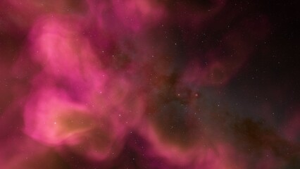 Cosmic background with a blue purple nebula and stars
