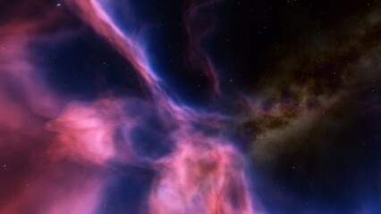 Fototapeta premium Universe filled with stars, nebula and galaxy 