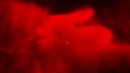 Cosmic background with a blue purple nebula and stars
