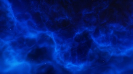 Cosmic background with a blue purple nebula and stars
