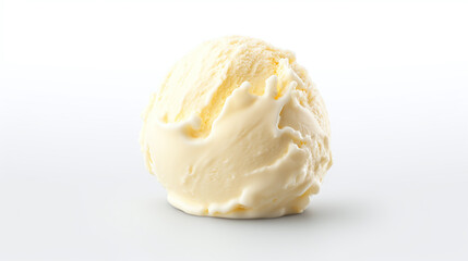Fototapeta na wymiar Vanilla ice cream isolated on white background.