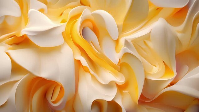 Silky glasslike ribbons of condensed milk strategically p within a of vibrant flowers.