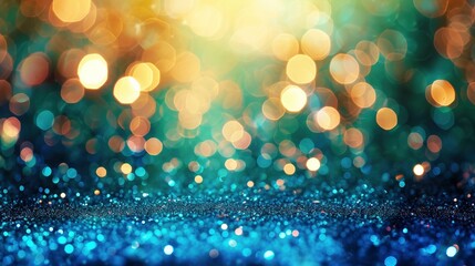 Beautiful abstract shiny light and glitter background. St. Patrick’s Day