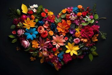 Heart of flowers