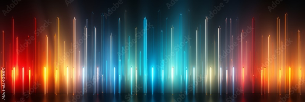 Wall mural colorful neon strobe lights pulsate, adding a dynamic and vibrant atmosphere, creating an energetic 