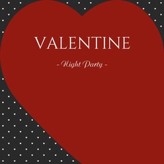 large heart symbol for postcard, Valentine's day.