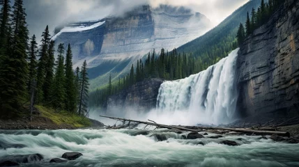 Papier Peint photo autocollant Canada Canadian Rockies - Takakkaw Falls