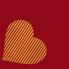 large heart symbol for postcard, Valentine's day.