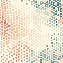 Seamless pattern: Minimal Dots, Sparse arrangements of small dots in a soft and harmonious color scheme.