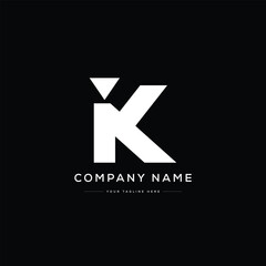 Monogram iK Letter Logo Design. Usable for Business Logo. Logo Element