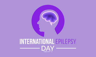 International Epilepsy Day observed every year on february 12. Vector health banner, flyer, poster and social medial template design.