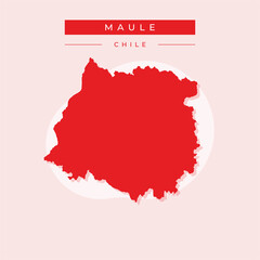 Vector illustration vector of Maule map Chile
